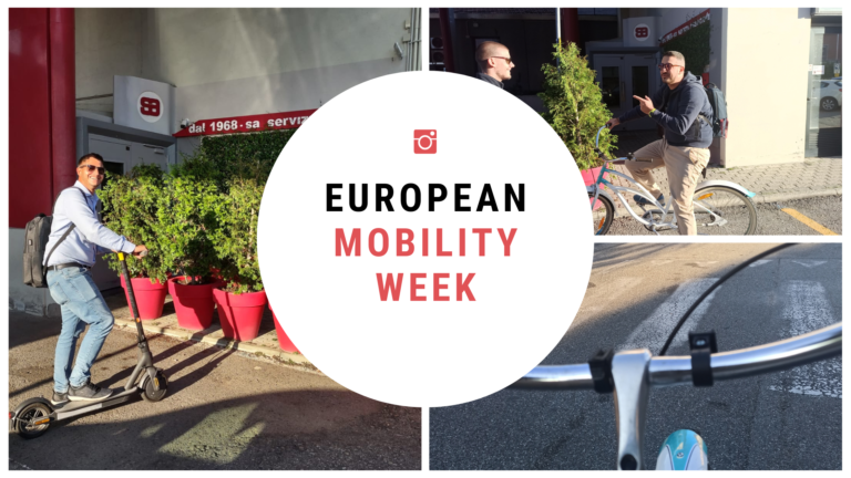 European mobility week di SA Servizi associati, con mezzi a 0 emissioni.